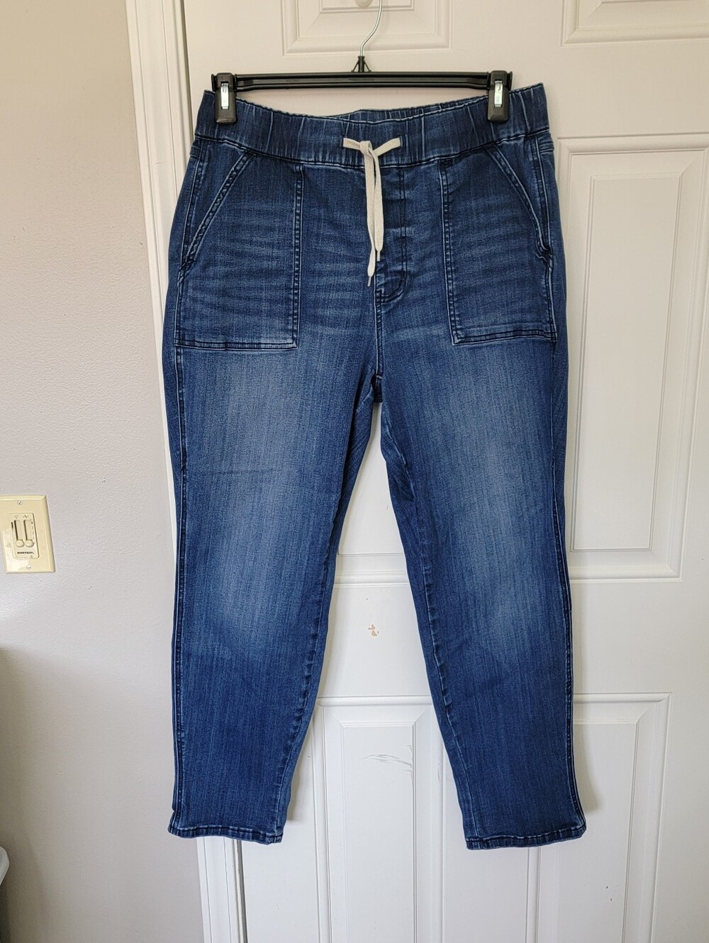 Judy Blue Midwash Denim Boyfriend Joggers with Drawstring